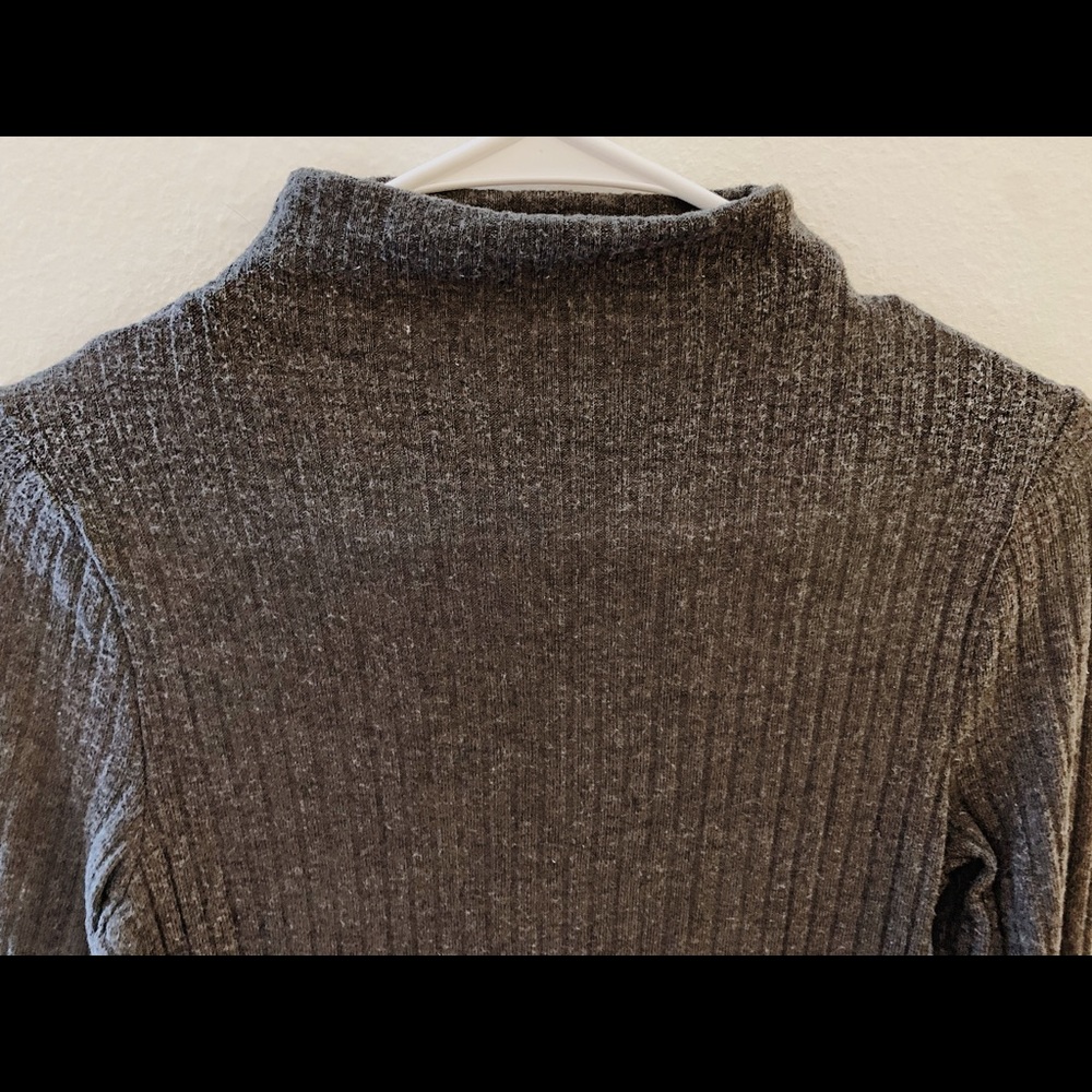 Turtle neck dark gray dress